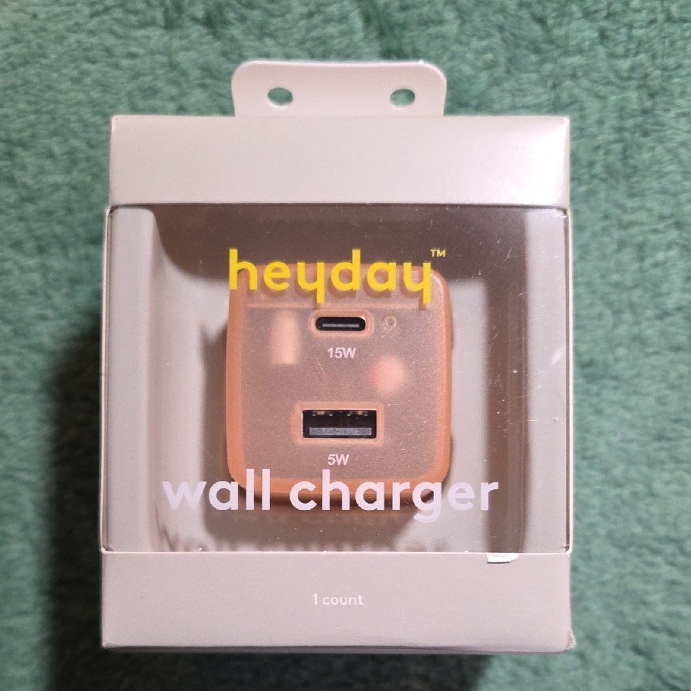 Heyday Tan Dual-Port‎ Wall Charger (Peach) High Charging Speed